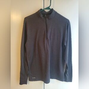 Men's Eastern Mountain Sports Gray Quarter-Zip Pullover Size Medium